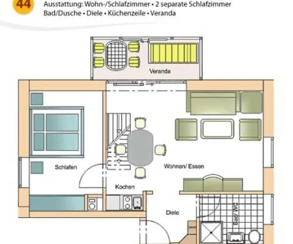 Lägenhet Ostseepark Waterfront Galeone 44 *